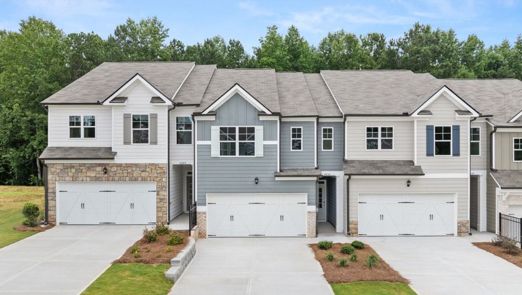 Front exterior of a home in the Waypoint community, located in Flowery Branch, GA (Image 5).