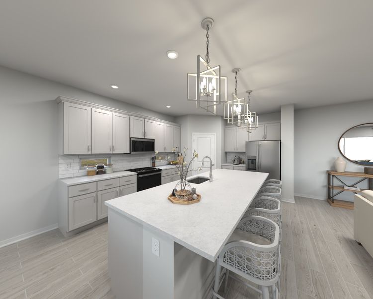 Furnished interior in a model home at Naranja Trails in Oro Valley (Image 3).