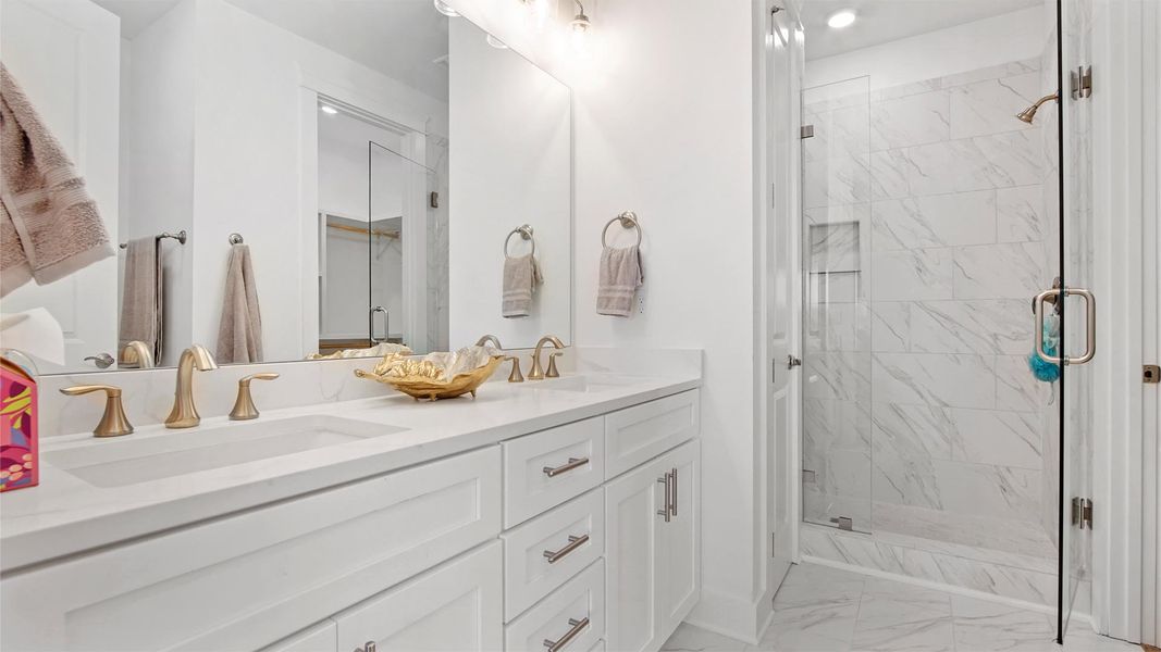 Furnished interior in a model home at Breakfast Point East Phase I in Panama City Beach (Image 14). Furnished interior in a model home at Breakfast Point East Phase I in Panama City Beach (Image 14).