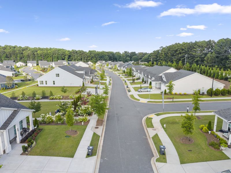 Aerial view of the The Reserve at Bells Ferry community in Kennesaw, GA, showing layout and nearby surroundings (Image 30).