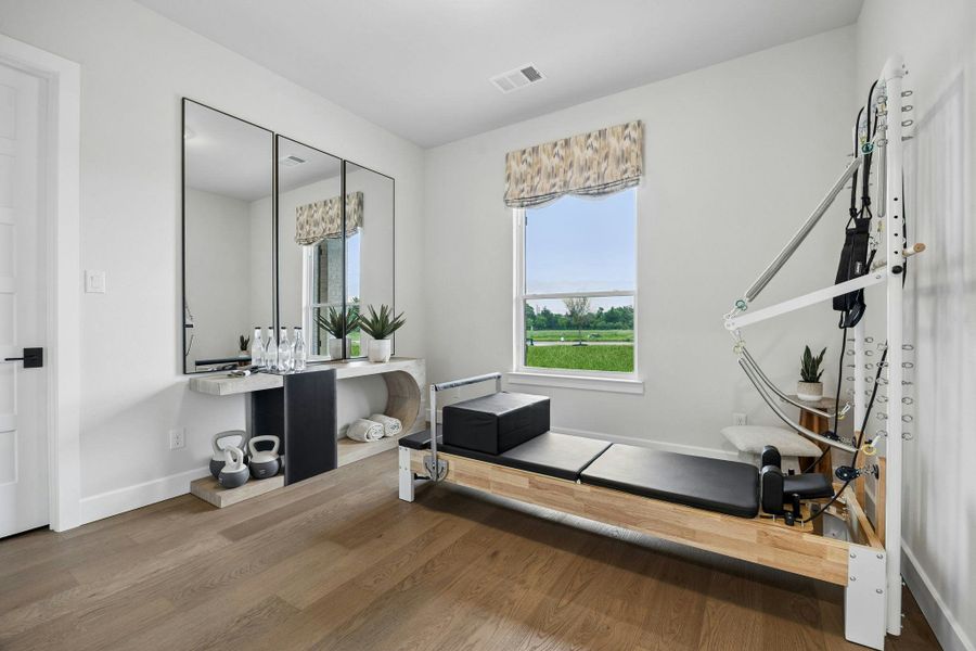 Furnished interior in a model home at Discovery Lakes in Rockwall (Image 39).