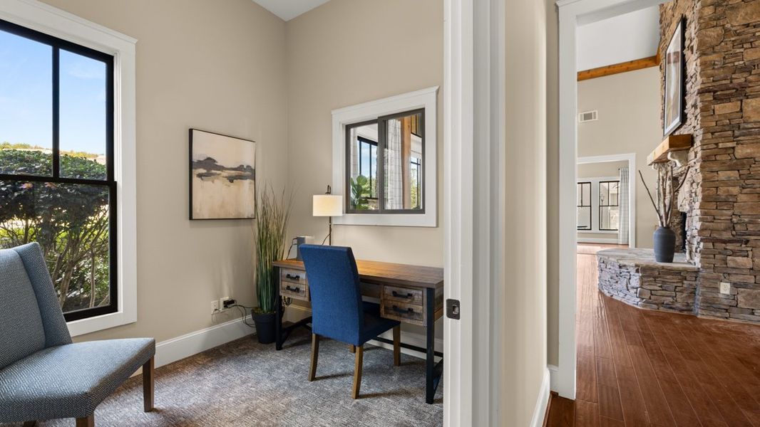 Furnished interior in a model home at Mountain Park in Dahlonega (Image 53).