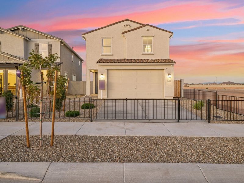 A building with a fence around it.
