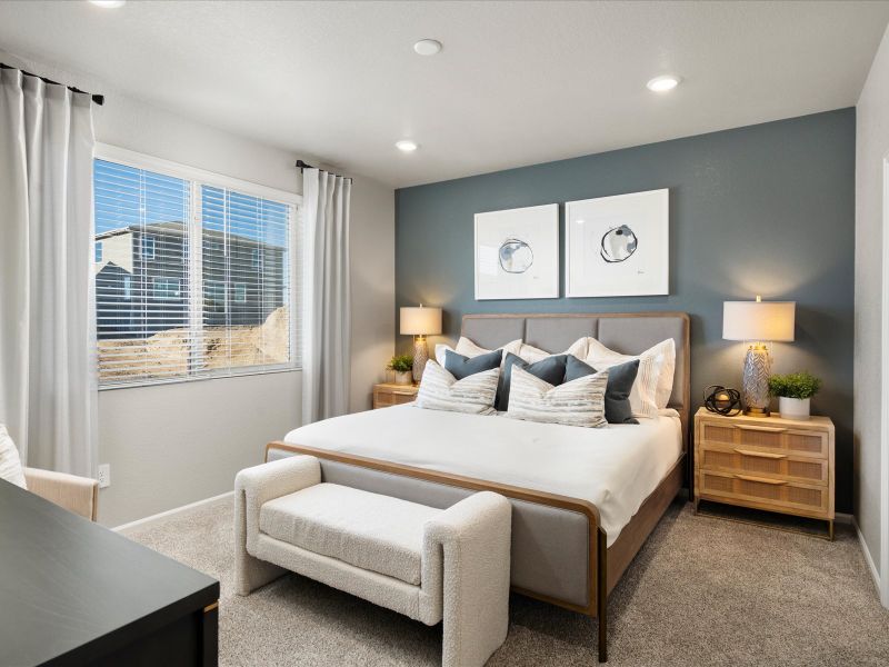 Furnished interior in a model home at Paint Brush Hills in Peyton (Image 9).