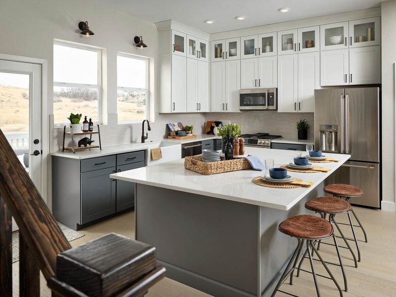 Furnished interior in a model home at Trailside at Cottonwood Creek in Colorado Springs (Image 6).