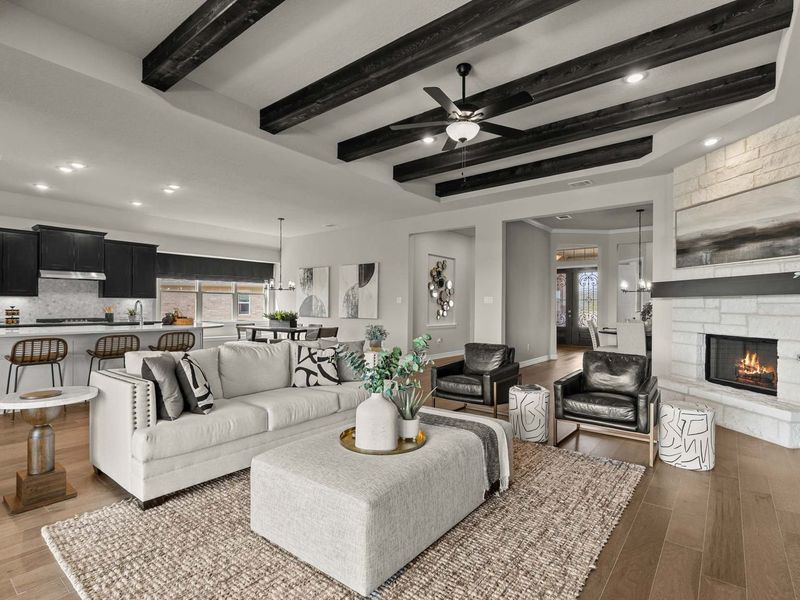 Furnished interior in a model home at Potranco Oaks in Castroville (Image 15).