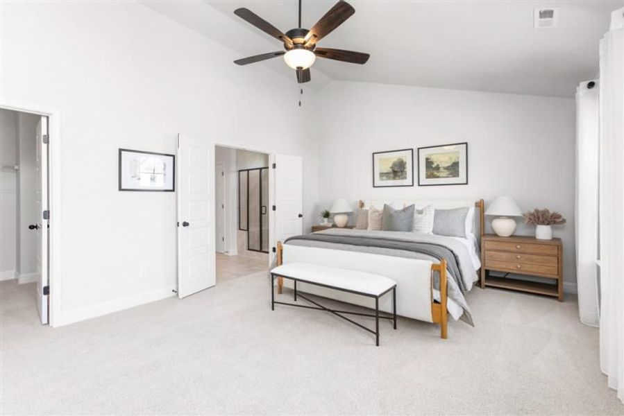 Furnished interior in a model home at Miller's Reserve in Greensboro (Image 32).