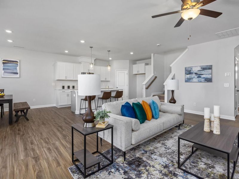 Furnished interior in a model home at Woodland Crossing in Zebulon (Image 41). Furnished interior in a model home at Woodland Crossing in Zebulon (Image 41).