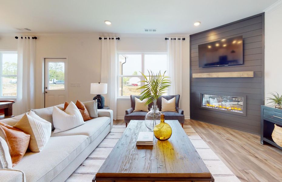 Hampton Gathering Room in Pulte Home in Hamlet at Carothers Crossing