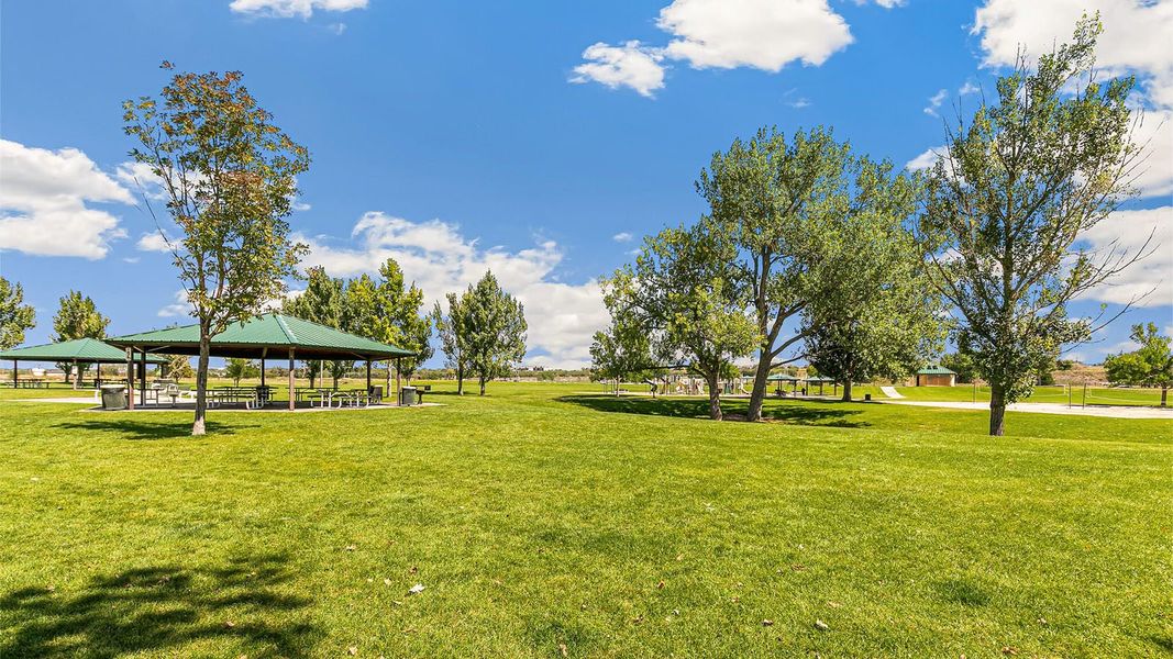Front exterior of a home in the Aspen Ranch community, located in Fountain, CO (Image 2).