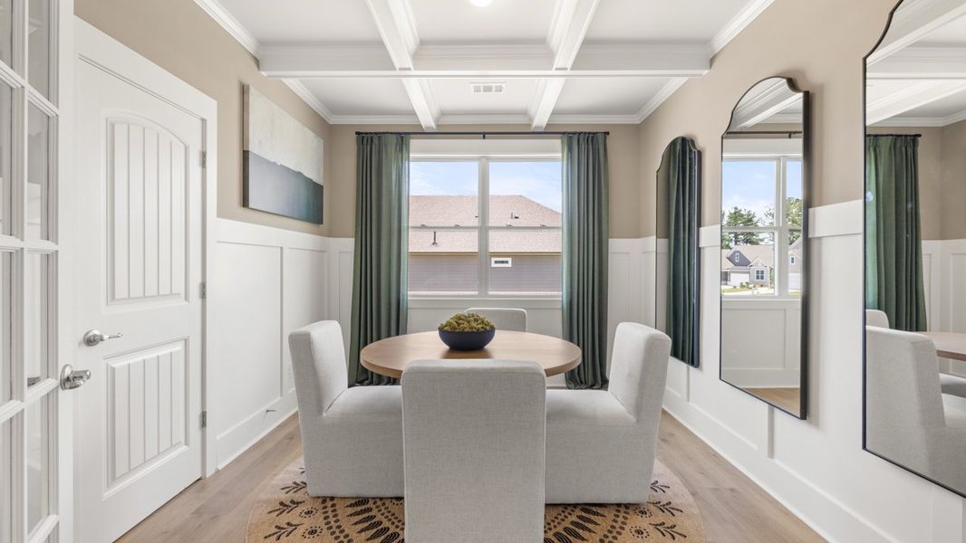 Furnished interior in a model home at Hamptons at Riverwood North in Dallas (Image 9).
