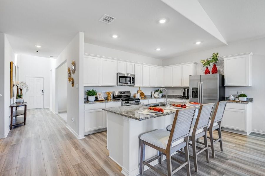 Furnished interior in a model home at River Ridge in Crandall (Image 113).
