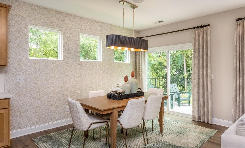Furnished interior in a model home at Running Brook Townes in Durham (Image 7).