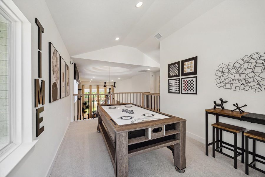 Furnished interior in a model home at ARTAVIA® - 40' in Conroe (Image 20).