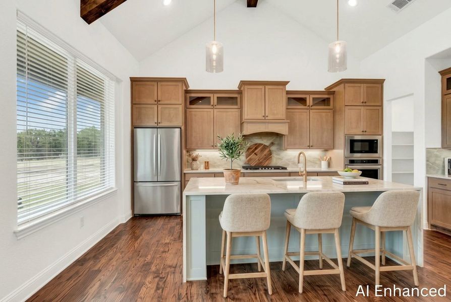 Furnished interior in a model home at Panther Trail in Van Alstyne (Image 10).