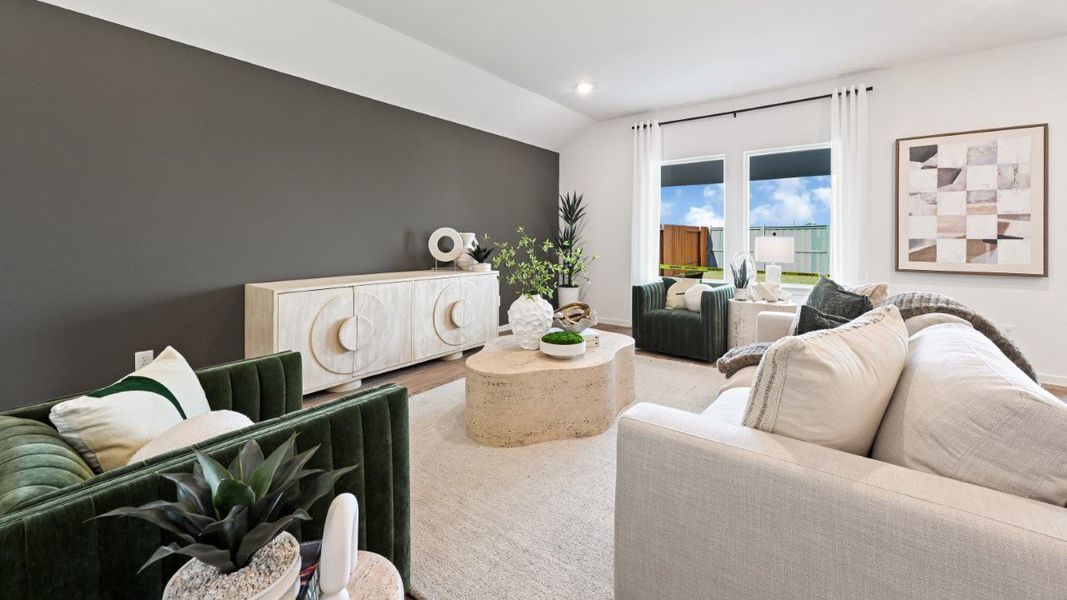 Furnished interior in a model home at Westward Pointe in Sealy (Image 42).