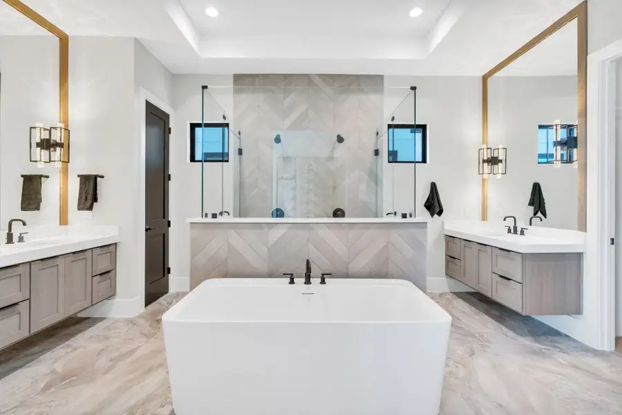 Furnished interior in a model home at Sienna in Missouri City (Image 8).