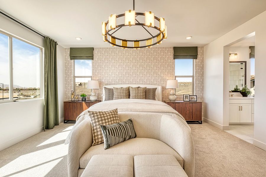 Furnished interior in a model home at Molino at Soleo in Queen Creek (Image 31).