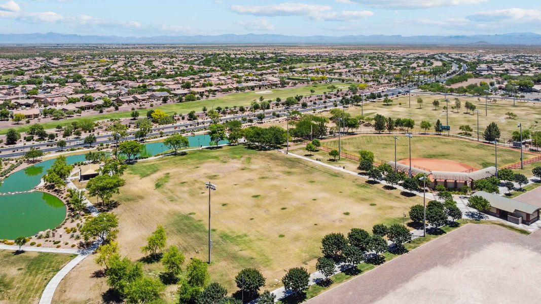 Aerial view of the Anthem at Merrill Ranch community in Florence, AZ, showing layout and nearby surroundings (Image 17).