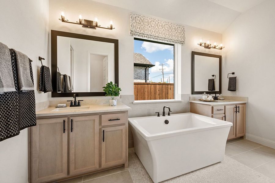 Furnished interior in a model home at Meadow Run in Melissa (Image 15). Furnished interior in a model home at Meadow Run in Melissa (Image 15).