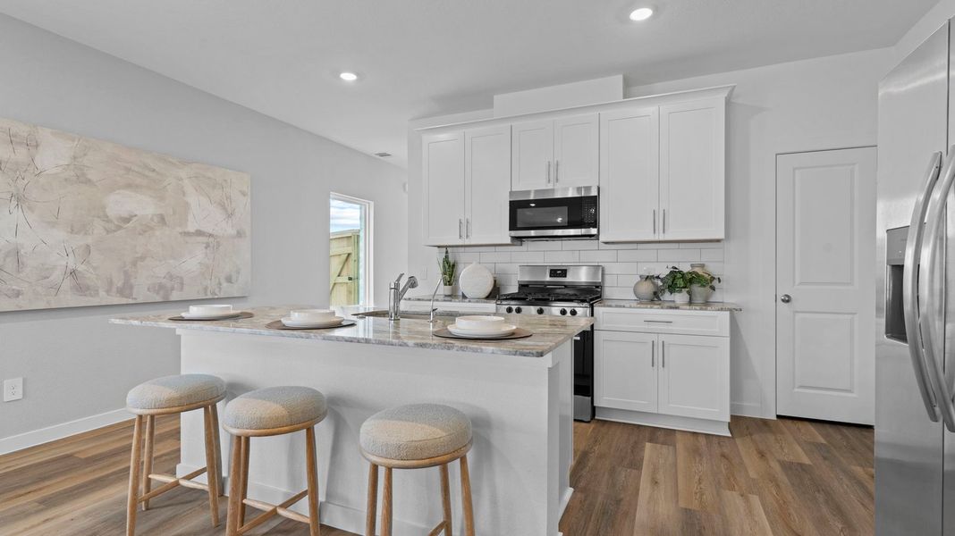 Furnished interior in a model home at Lakes at Westland Ranch in League City (Image 7).