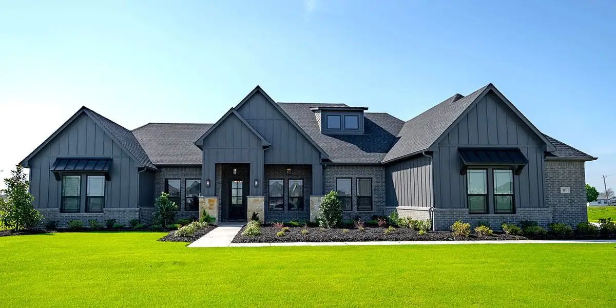 Front exterior of a home in the Peaks at Lone Elm community, located in Waxahachie, TX (Image 1). Front exterior of a home in the Peaks at Lone Elm community, located in Waxahachie, TX (Image 1).