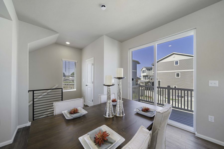 Furnished interior in a model home at Coach House at Green Valley Ranch in Aurora (Image 12).