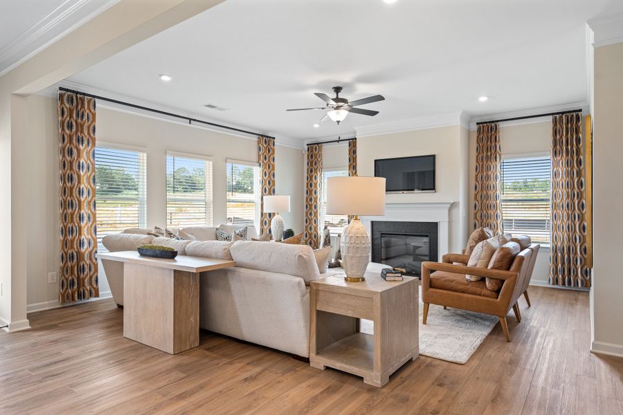 Furnished interior in a model home at Vandiver Creek in South Fulton (Image 54).
