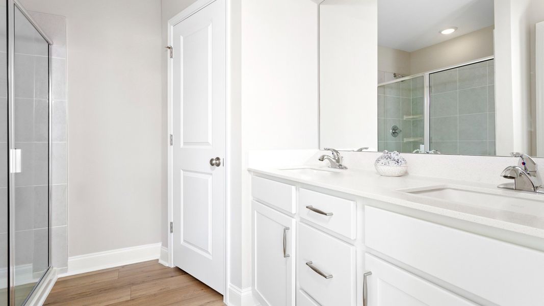 Furnished interior in a model home at Essex Townes in Franklinton (Image 24). Furnished interior in a model home at Essex Townes in Franklinton (Image 24).