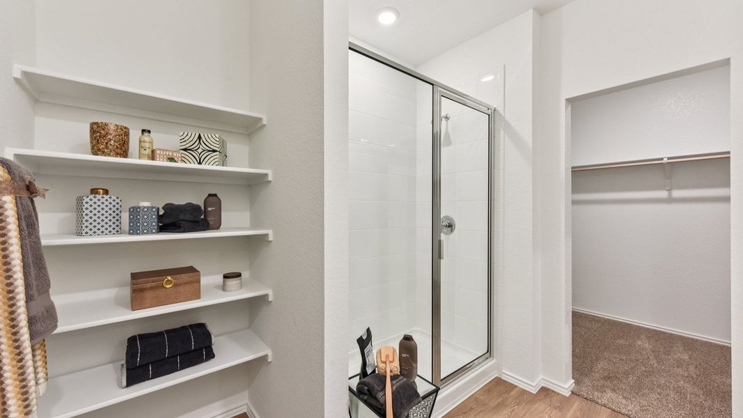 Furnished interior in a model home at Palomino in Manor (Image 33).