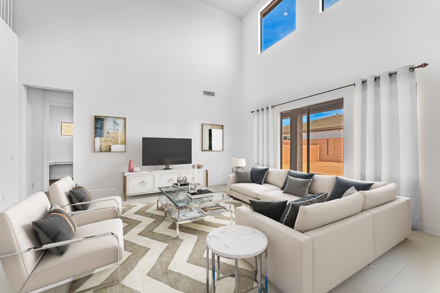 Furnished interior in a model home at La Mira Expedition Collection in Mesa (Image 27).