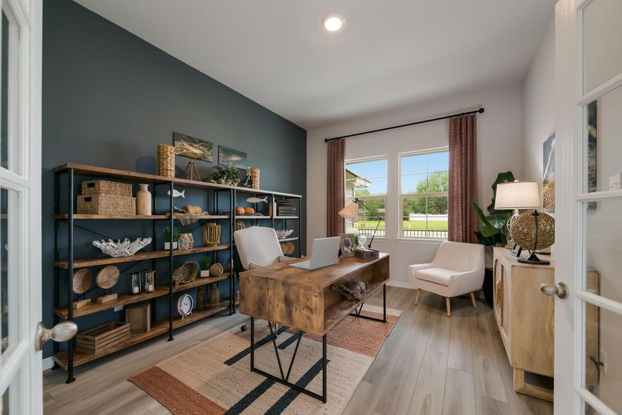 Furnished interior in a model home at Foxborough in Waco (Image 6). Furnished interior in a model home at Foxborough in Waco (Image 6).