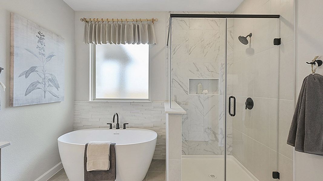 Furnished interior in a model home at Wellborn Settlement in College Station (Image 13).