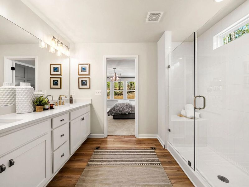 Furnished interior in a model home at Riverwood in Dallas (Image 15).