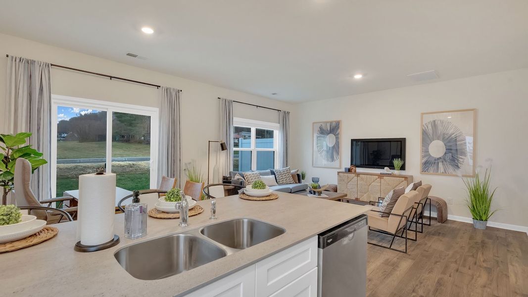 Furnished interior in a model home at Saylor's Place Townhomes in Jonesborough (Image 3).