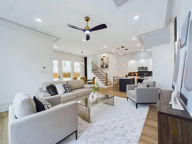 Furnished interior in a model home at Orange Spring Homes in Houston (Image 24).