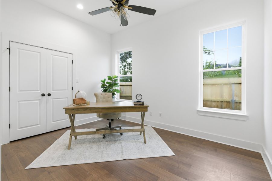 Furnished interior in a model home at Pebble Creek in College Station (Image 29). Furnished interior in a model home at Pebble Creek in College Station (Image 29).