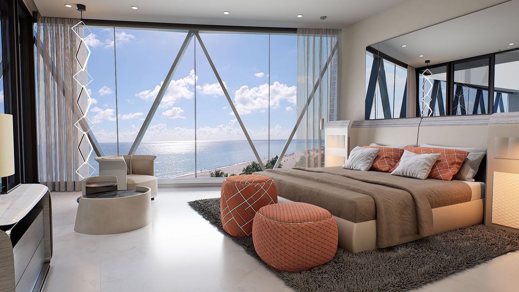 Furnished interior in a model home at Bentley Residences in Sunny Isles Beach (Image 6).