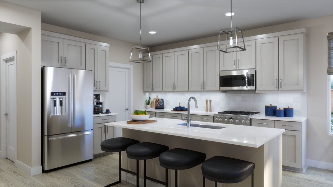 Furnished interior in a model home at Lariat in Liberty Hill (Image 7).