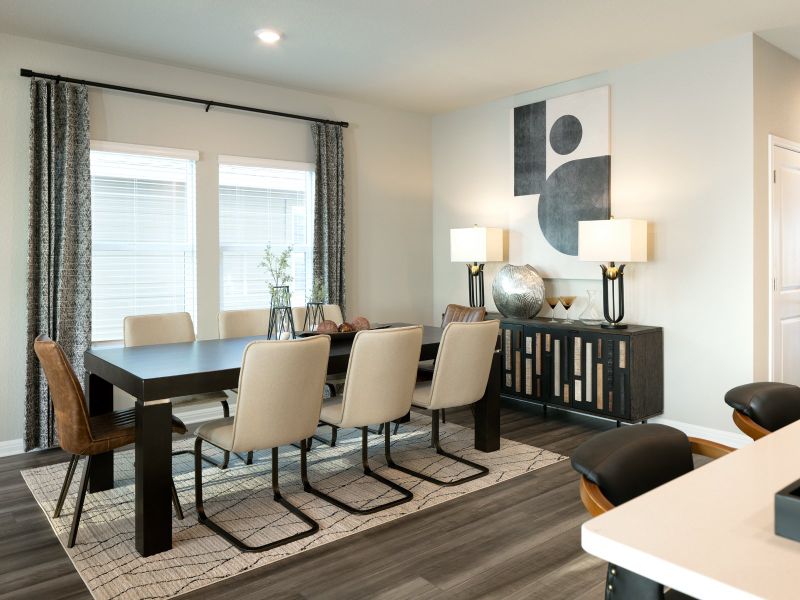 Furnished interior in a model home at Waterstone Crossing in Kyle (Image 26).