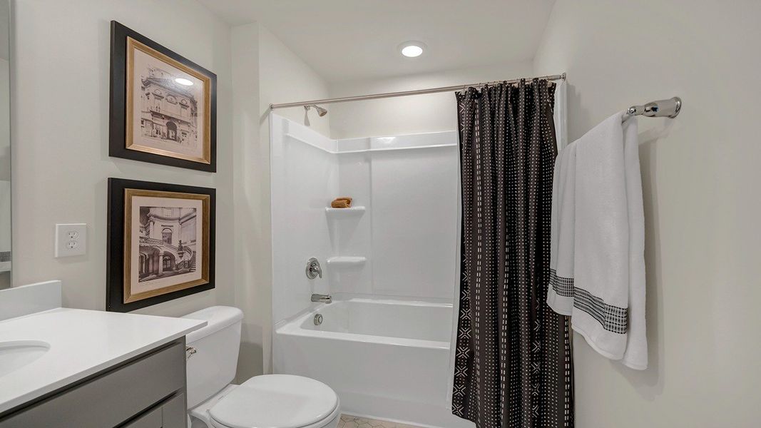 Furnished interior in a model home at Hunter's Branch in Hopkins (Image 29).