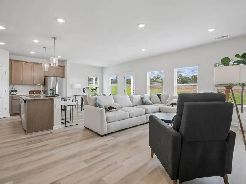 Furnished interior in a model home at Moss Farms in Lula (Image 3). Furnished interior in a model home at Moss Farms in Lula (Image 3).