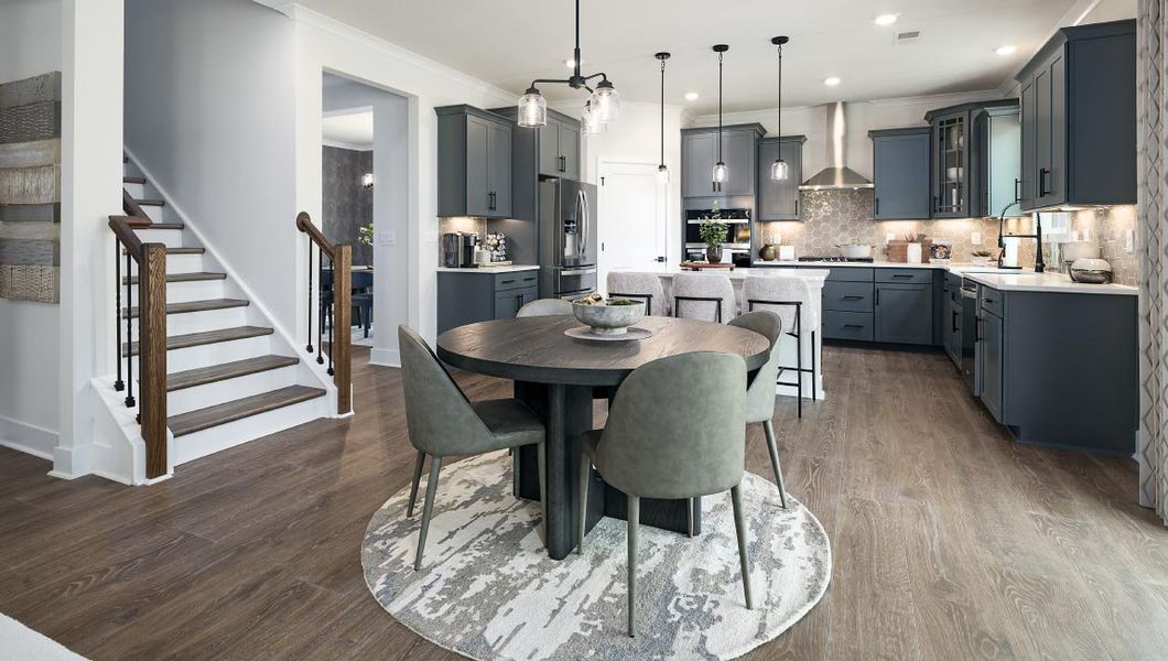 Furnished interior in a model home at Sanctuary at Southgate in Indian Trail (Image 9). Furnished interior in a model home at Sanctuary at Southgate in Indian Trail (Image 9).