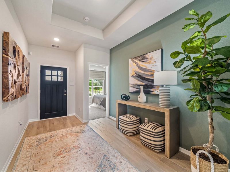 Furnished interior in a model home at Windmill Estates in Magnolia (Image 8).