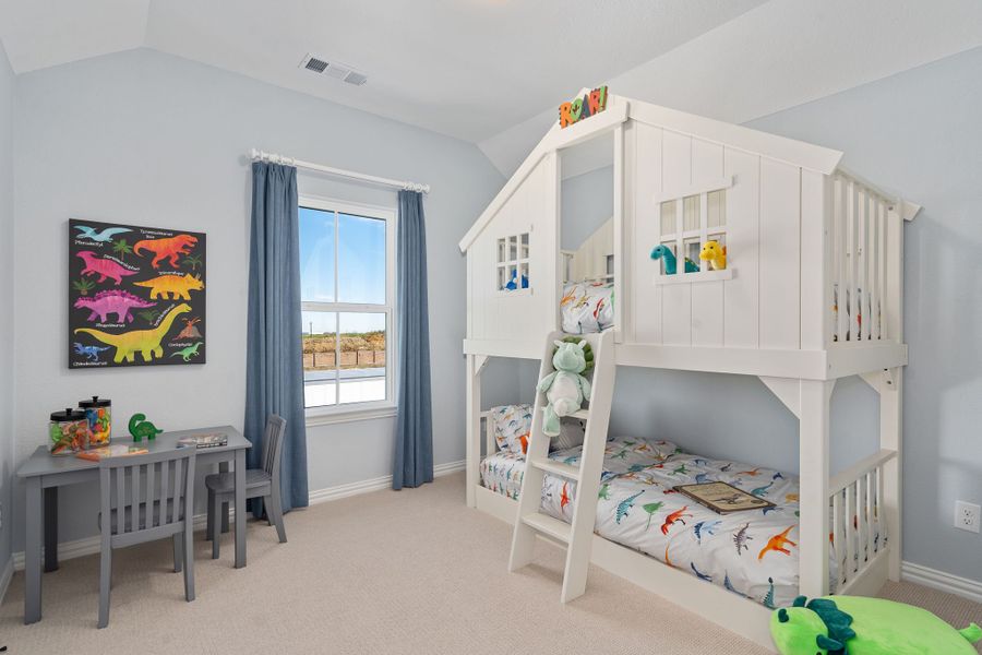 Furnished interior in a model home at Sweetgrass 50s in Haslet (Image 42).
