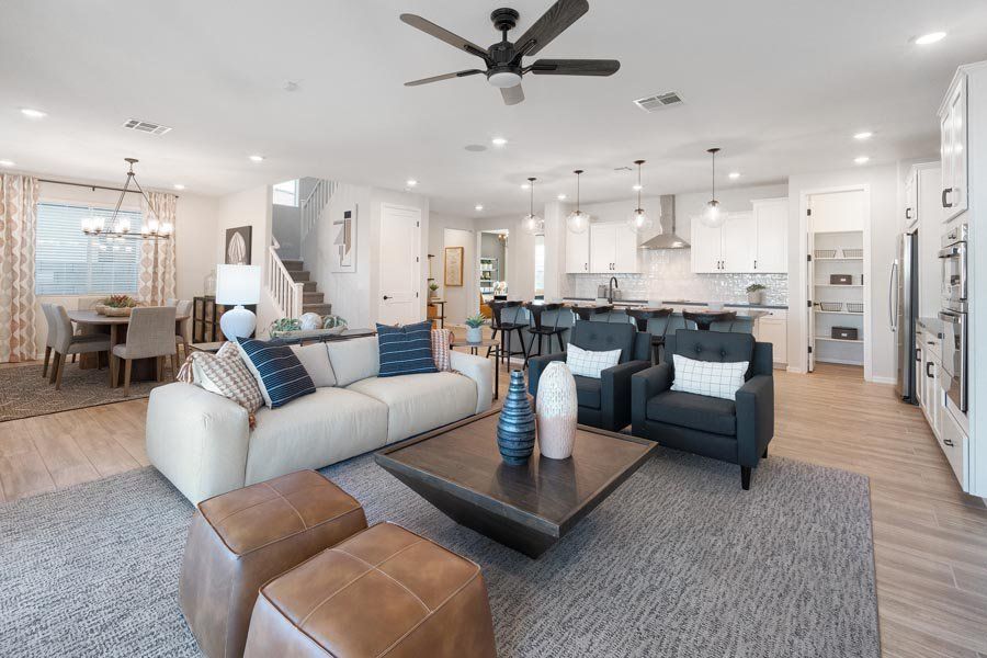 Furnished interior in a model home at Ryder Ranch in Surprise (Image 40).