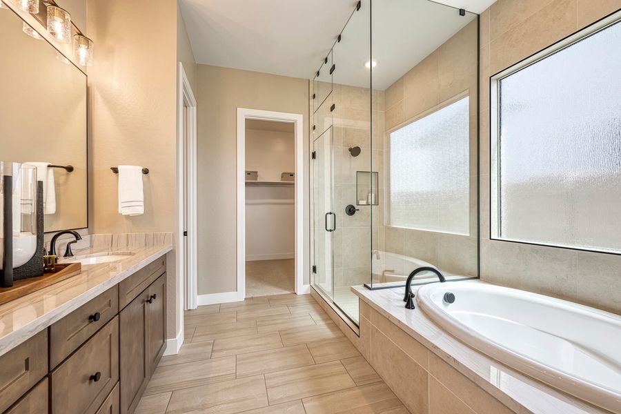 Furnished interior in a model home at Molino at Soleo in Queen Creek (Image 22).