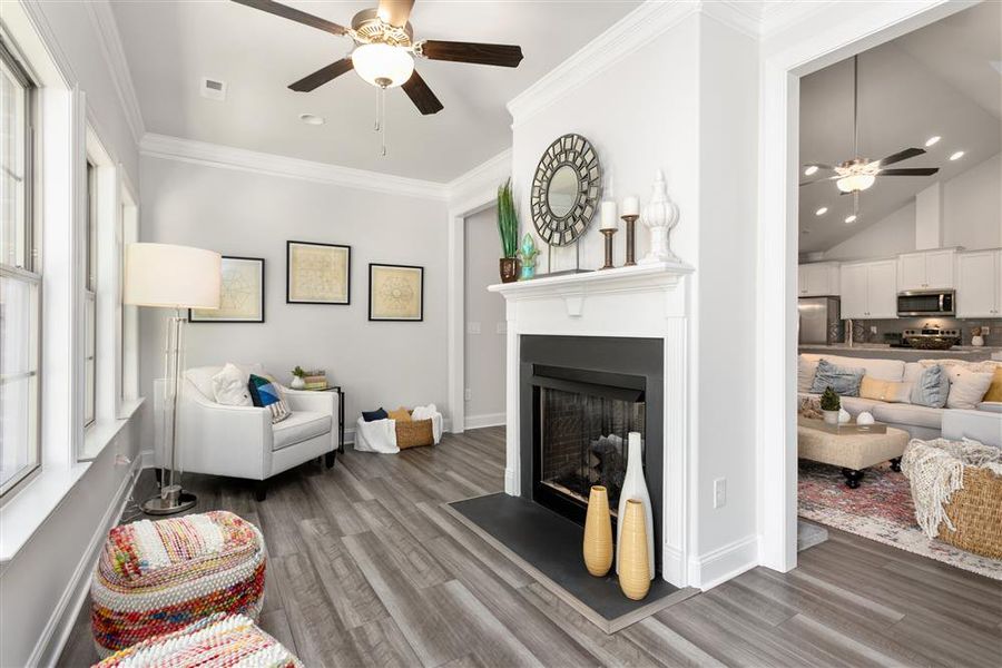 Furnished interior in a model home at Mebane Towne Center in Mebane (Image 5).