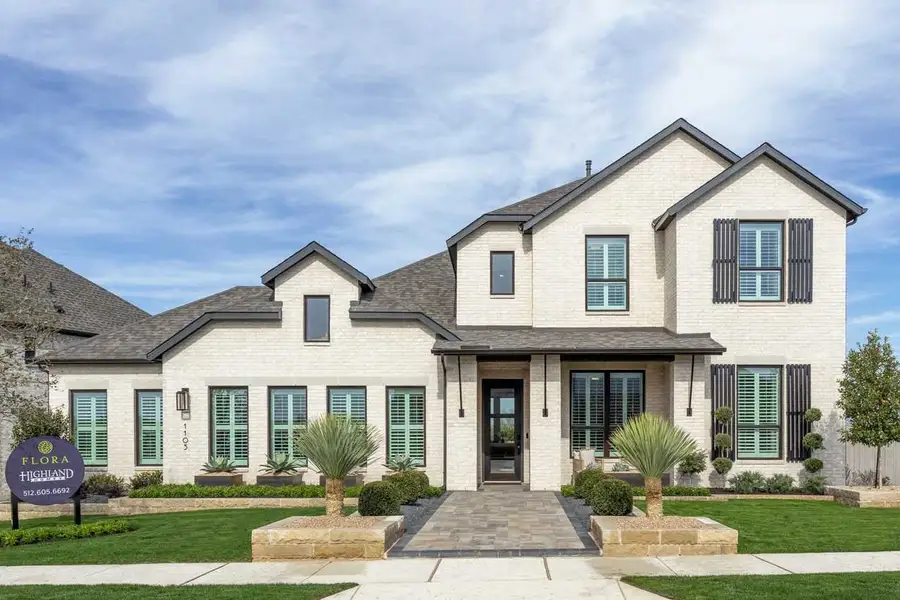 Front exterior of a home in the Flora community, located in Hutto, TX (Image 1). Front exterior of a home in the Flora community, located in Hutto, TX (Image 1).