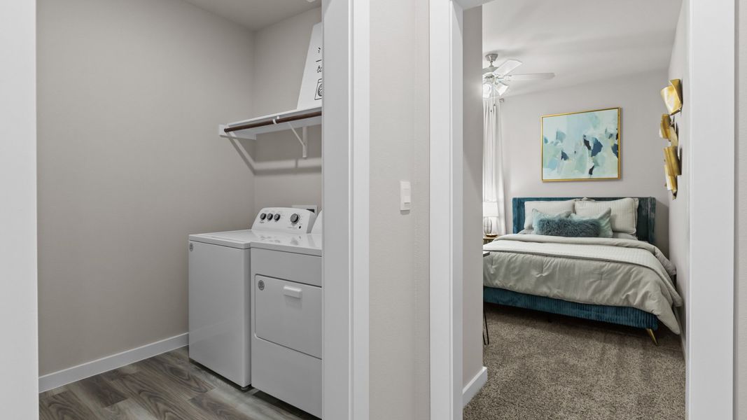 Furnished interior in a model home at Desert Ridge in Odessa (Image 18).